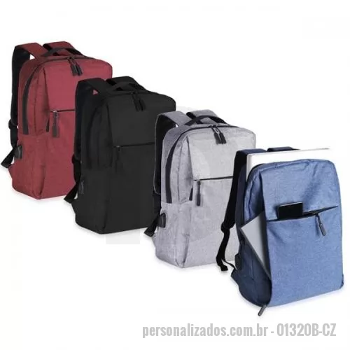 Mochila para notebook personalizada - MOCHILA PARA NOTEBOOK ATÉ 15,6 POL