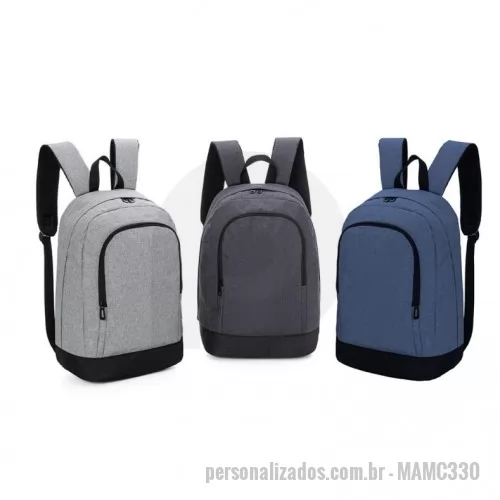 Mochila para notebook personalizada - Mochila para notebook em tecido poliéster.