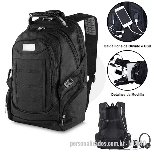 Mochila para notebook personalizada - Mochila para Notebook 17 Polegadas