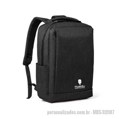 Mochila para notebook personalizada - Mochila para notebook em 300D de alta densidade com 2 divisórias almofadadas para notebook até 15,6