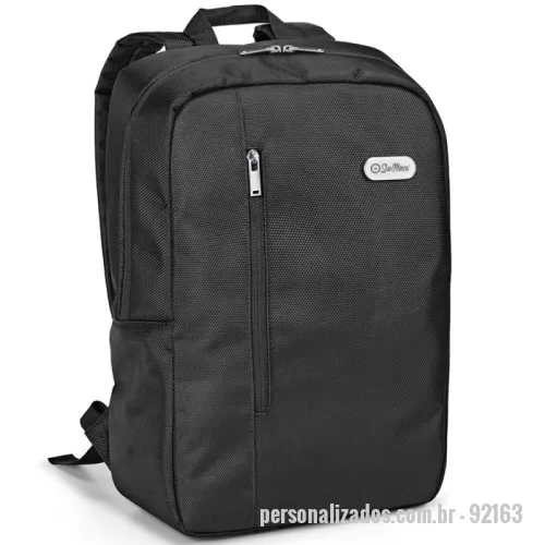 Mochila para notebook personalizada - Mochila personalizada para notebook em tecido resistente. Possui compartimento com duas divisoes para notebook ate 14 polegadas e tablet 9.7 polegadas. Interior forrado e almofadado com bolso frontal e bolso lateral. Capacidade de 12 litros