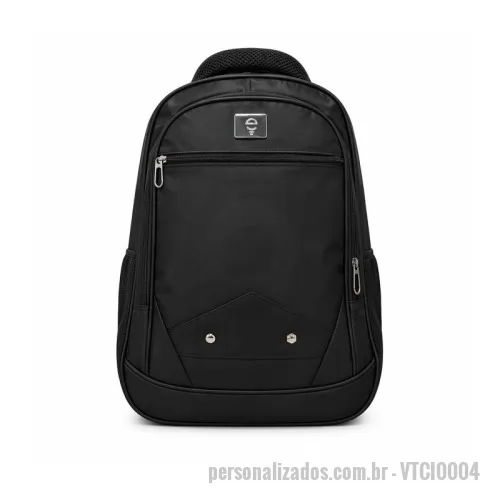 Mochila para notebook personalizada - Mochila em poliéster super resistente, ideal para o dia a dia. Possui compartimento para notebook de até 15,6
