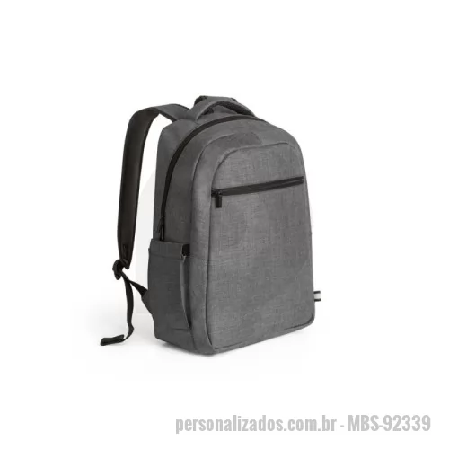 Mochila para notebook personalizada - Mochila para notebook em 600D de alta densidade com compartimento principal para notebook até 15