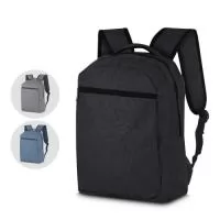 Mochila p/ Notebook em tecido poliéster 300D  Parte externa: Bolso frontal com zíper; Alça de mão e ombro;  Parte interna: Compartimento para Notebook, Tamanho total do Notebook - 15,6"
