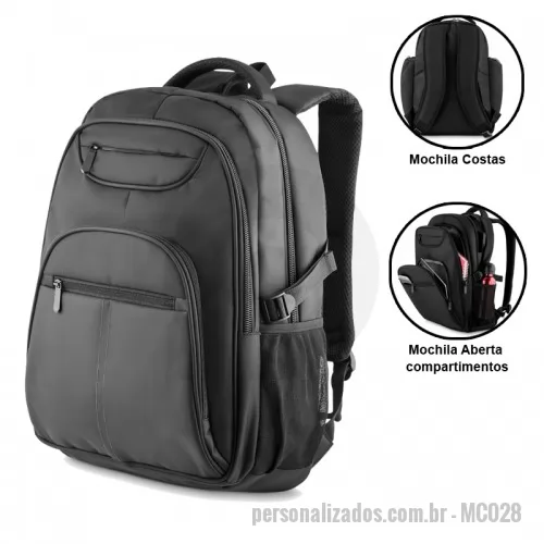 Mochila personalizada - Mochila Porta Notebook com Bolsos