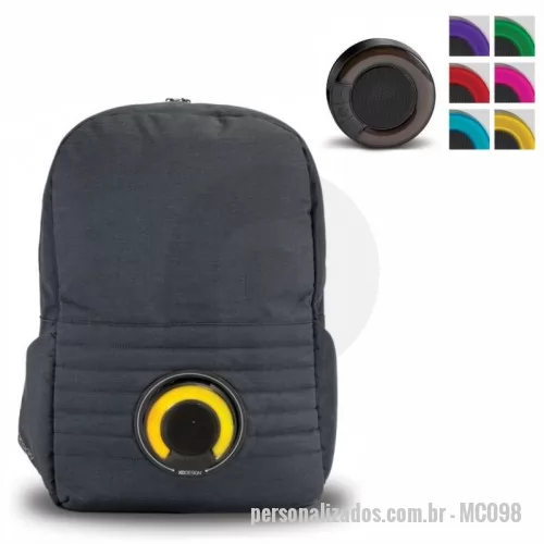 Mochila personalizada - Mochila para Notebook com Alto-Falante de 3w com Led