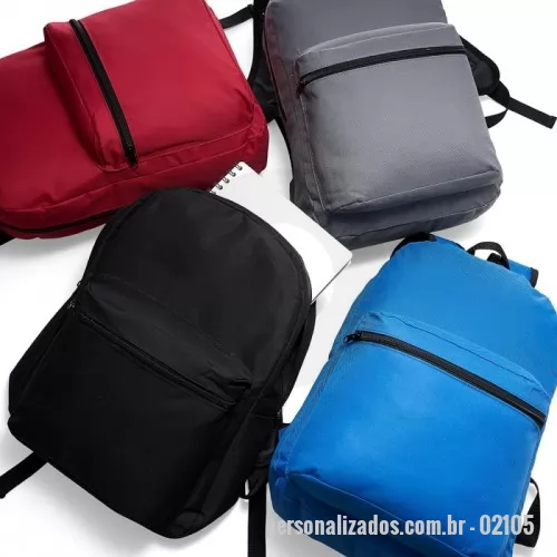 Mochila personalizada - Mochila de nylon 17 litros com dois compartimentos.