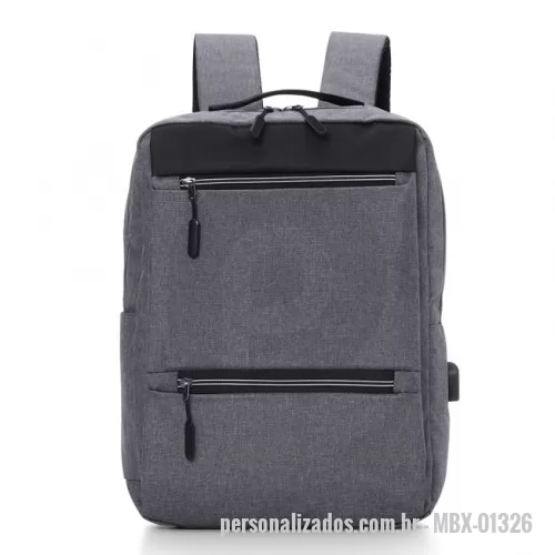 Mochila personalizada - Mochila de nylon 21 litros com três compartimentos