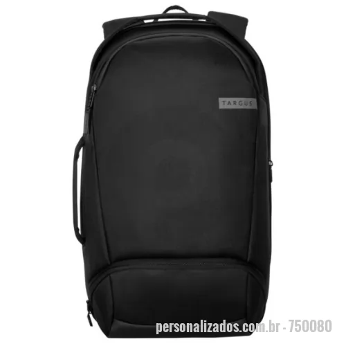 Mochila personalizada - Mochila Targus Daypack Work Compact 25L 16 Polegadas - TBB610 Com design compacto, a Mochila Work Daypack 25L é perfeita para levar tudo que precisa onde for.  Além de conter um compartimento principal que se expande em até 25 maior, a Mochila Work Daypack conta com compartimento para notebook com extra proteção. A mochila também é feita de materiais resistentes e repelentes à água garantindo toda proteção aos seus pertences de trabalho ou lazer. Dentre os compartimentos da mochila estão inclusos compartimento acolchoado para notebooks, uma workstation para todos seus acessórios e um compartimento extra para calçados.