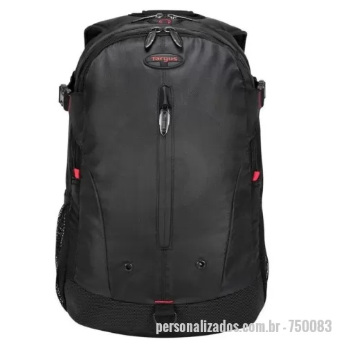 Mochila personalizada - A mochila Targus Terra é resistente e possui vários bolsos e compartimentos.  Além do compartimento acolchoado para notebooks de até 15,6