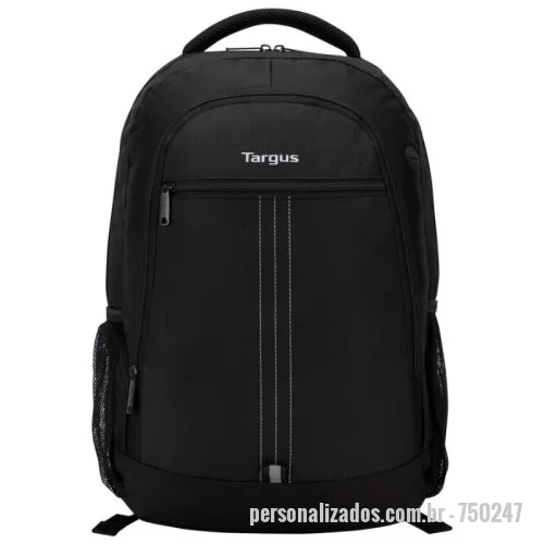 Mochila personalizada - A mochila Targus City de 15,6 ”oferece proteção aos seus aparelhos e organização intuitiva com design polido e alinhado. Dimensionada para laptops de até 15.6
