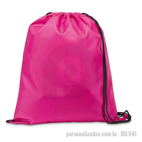 Mochila personalizada - Sacola tipo mochila em 210D com cordões em preto. Disponível numa variada gama de cores.