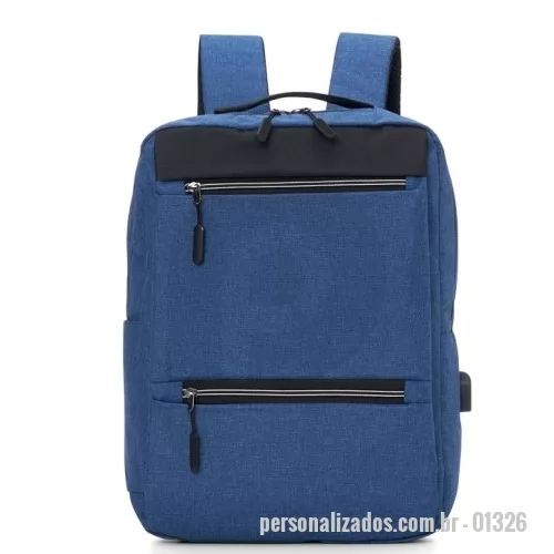 Mochila personalizada - Mochila de Nylon USB 20L -  42 x 31 x 11 cm