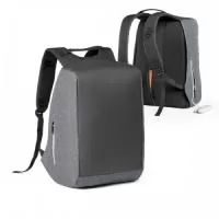 Mochila para notebook personalizada. 900D de alta densidade e tarpaulin. Sistema anti-roubo: compartimento principal com zíper oculto e parte posterior com 2 bolsos ocultos com zíper, para maior segurança. Compartimento principal forrado e almofadado, com 2 divisórias almofadadas para notebook até 15.6