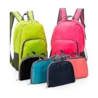 Mochila Dobrável Impermeável Personalizada, Medidas 44 x 31,5 x 18 cm,Capacidade 25 litros