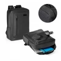 Mochila para notebook em poliéster 600D impermeável com compartimento principal almofadado para notebook até 15.6