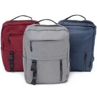 Mochila de nylon 22 Litros com 3 compartimentos, sendo o principal com bolso para notebook 15,6. Com divisórias internas para acessórios, a mochila possui bolso lateral, suporte externo USB e alça para encaixe em malas de viagens.  Altura: 40 cm Largura: 30 cm Profundidade: 20 cm Peso aproximado (g): 616 Medidas aproximadas para gravação (CxL): 9,4 cm x 28 cm