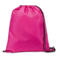 Sacola tipo mochila em 210D com cordões em preto. Disponível numa variada gama de cores.