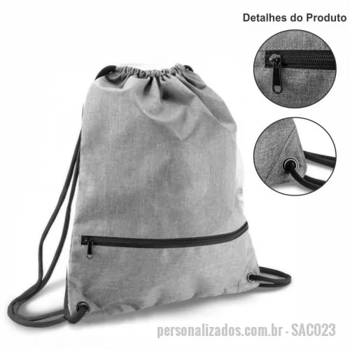 Mochila saco personalizada - Mochila Saco em Poliéster 300D