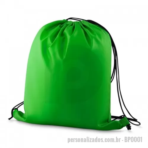 Mochila saco personalizada - Sacochila em tecido tipo Nylon 210gr