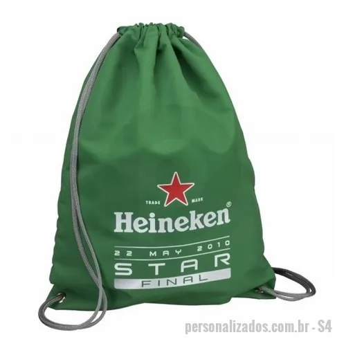 Mochila saco personalizada - sacochila confeccionada em tactel personalizada em silk screen ou sublimação.