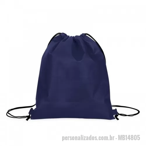 Mochila saco personalizada - Mochila saco confeccionada em TNT com costura termo selada. Possui de altura 40cm e largura 32,6cm. É um produto ideal para personalizar com a sua Marca!