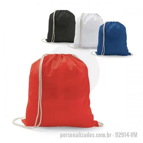 Mochila saco personalizada - MOCHILA SACO 100% ALGODÃO