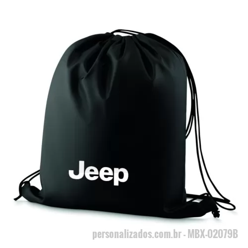 Mochila saco personalizada - Sacola/Mochila em tecido tipo Nylon 210gr resinado em fio 100% polyester