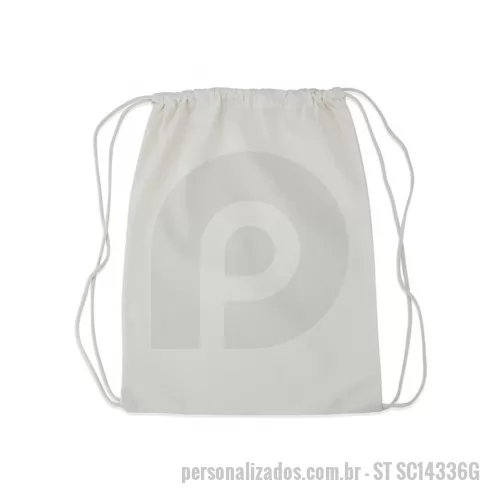 Mochila saco personalizada - Mochila Saco de Algodao Personalizada