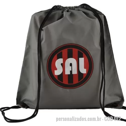 Mochila saco personalizada - Mochila saco personalizada e confeccionada no Nylon 600