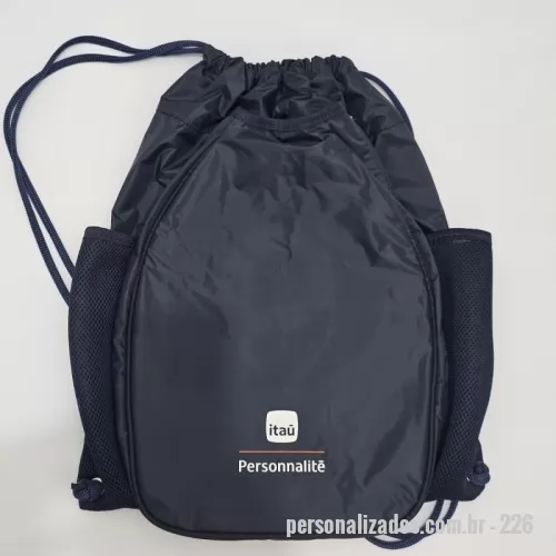 Mochila saco personalizada - MOCHILA SACO EM NYLOM PERSONALIZADA   COM LOGO 