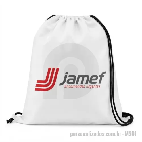 Mochila saco personalizada - Mochila Saco 180g reciclavel