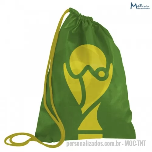 Mochila saco personalizada - Mochila Saco em TNT Tamanho: 35 cm largura x 40 cm altura + cordão 2 lados