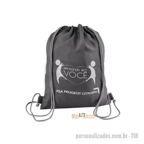Mochila saco personalizada - Mochila Saco Personalizada e Promocional. Fabricamos em várias cores, modelos, medidas, materiais e personalizações. Desde 1991 no seguimento de Bolsas Personalizadas. Enviamos para todo o Brasil