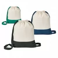 Sacola tipo mochila 100% algodão