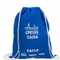 Mochila saco em tecido microfibra e cordão. logotipo silcado