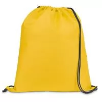 Sacola tipo mochila em 210D com cordões  em preto. Disponível numa variada gama de cores. 350 x 410 mm