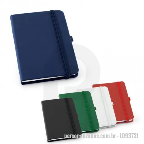 Moleskine personalizado - Caderno A6 com capa dura em c. sintético e 80 folhas pautadas. 90 x 140 mm (Preto, Azul, Vermelho, Branco, Verde e Laranja