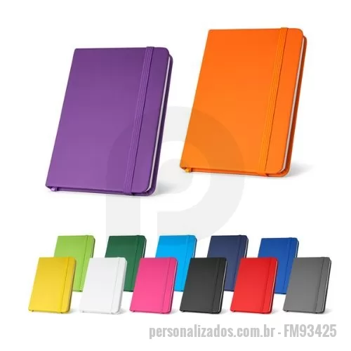 Moleskine personalizado - Caderno de bolso de capa dura em c. sintético. Com 160 páginas lisas, fita separadora e elástico. 90 x 140 mm