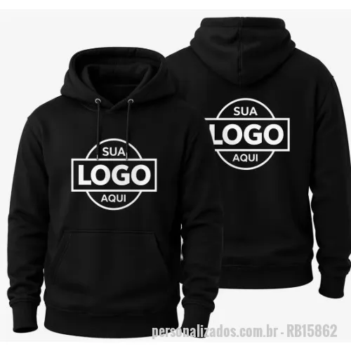 Moletom personalizado - FICHA TÉCNICA – MOLETOM PROMOCIONAL / CORPORATIVO. Descrição do Produto  Moletom desenvolvido para uso promocional, corporativo ou uniforme, oferecendo conforto térmico, estilo e excelente área para personalização. Ideal para equipes, eventos, campanhas de inverno e brindes premium. Especificações Técnicas Produto: Moletom personalizado (com ou sem capuz) Material: Moletom (algodão + poliéster) ou 100% algodão (opcional premium) Gramatura: 280g/m² a 400g/m² (conforme modelo) Modelos disponíveis: Canguru com capuz Gola careca Aberto com zíper Estrutura: Confortável e reforçada Bolso: Frontal tipo canguru (opcional) Acabamento: Punhos e barra em ribana canelada. Medidas (padrão) PP, P, M, G, GG, XGG (Medidas podem ser ajustadas conforme modelagem do cliente). Personalização Silk screen (serigrafia) Bordado de alta qualidade Transfer digital Sublimação (em tecidos apropriados claros) Patch bordado ou emborrachado (PVC) Estampa frontal, costas e mangas.