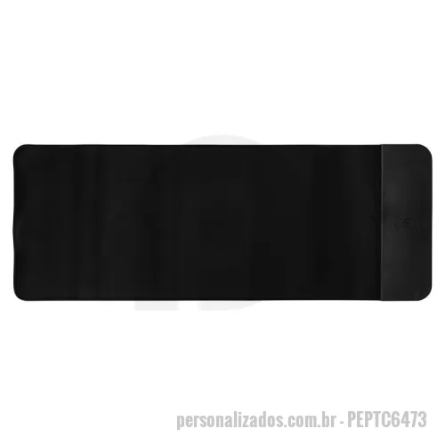 Mouse pad com Carregador Wireless personalizado - Desk pad com carregador Wireless Personalizado