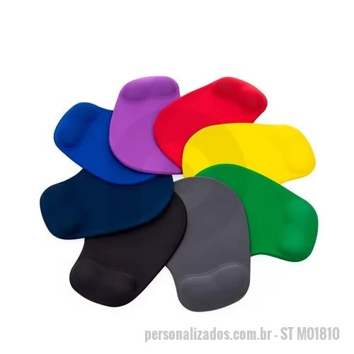 Mouse pad ergonômico personalizado - Mouse pad ergonômico personalizado, possui grande variedade de cores, apoio para o punho feito em silicone, antiderrapante e amplo espaço para imprimir o logotipo de empresas. Brinde ideal para presentear clientes e fornecedores com a sua logomarca i