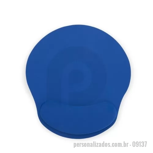 Mouse pad ergonômico personalizado - ouse pad ergonômico com apoio em espuma para o punho, superfície em tecido sintético e base em EVA.