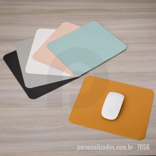 Mouse pad personalizado - Mouse Pad em couro sintético.
