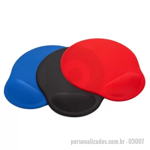 Mouse pad personalizado - Mouse pad ergonômico em Neoprene, apoio de espuma ergonômica para o punho e base com textura antiderrapante.