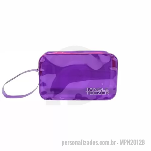 Necessaire em Pvc personalizado - Necessaire com alça personalizada - PVC - MEDIDA: 20X12X8
