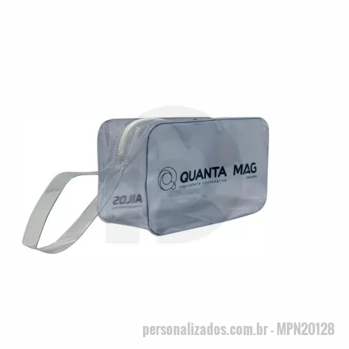 Necessaire em Pvc personalizado - Necessaire com alça - PVC - MEDIDA: 20x12x8