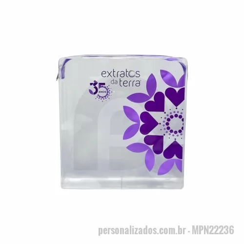 Necessaire em Pvc personalizado - Necessaire com fole - Personalizado - Medida: 22x23x6
