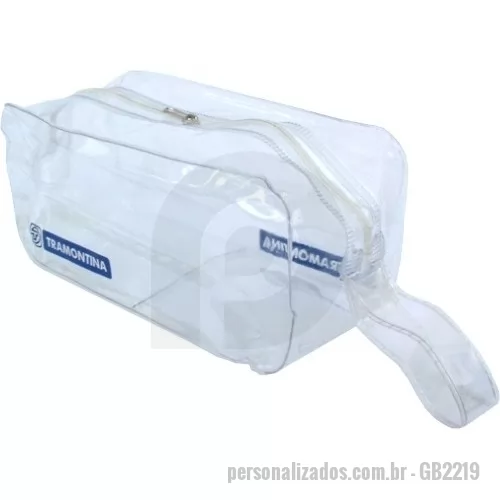 Nécessaire personalizado -  Nécessaire personalizada confeccionada em PVC cristal transparente.