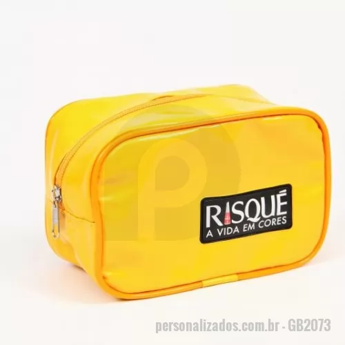 Nécessaire personalizado - necessaire, personalizada, confeccionada em verniz.